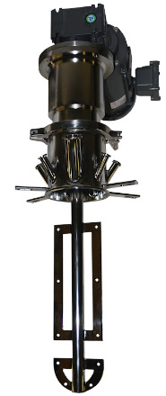 Almost any Fusion top entry mixer can be designed as magnetically driven.  Bearing frame below mount required to support shaft. Speeds from 10RPM to 1750 RPM, power from 1/3HP-250HP