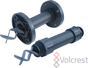 VDC series features D-shape elements, pipes, and fittings constructed from schedule 80 gray  PVC material. Best for low to medium viscosity applications in turbulent and some laminar flow mixing applications.  Available with male NPT threaded ends or 150