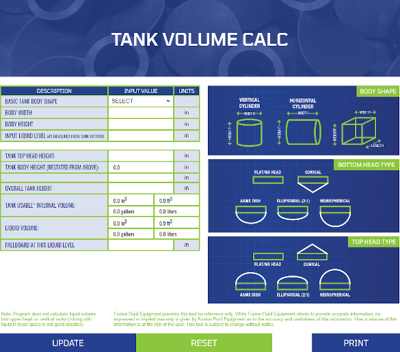 Tank Volume Calc Screenshot